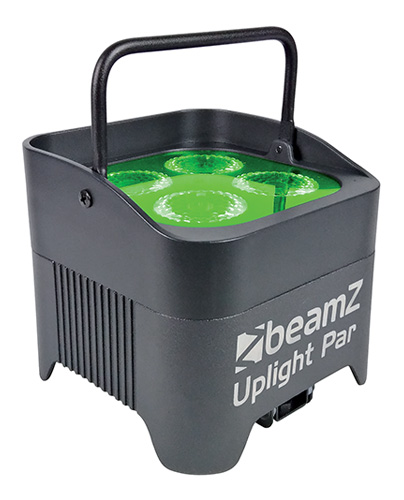 Faro PAR LED 4x10W 6 in 1, RGBAW-UV, batteria integrara con durata di 9 ore BBP94