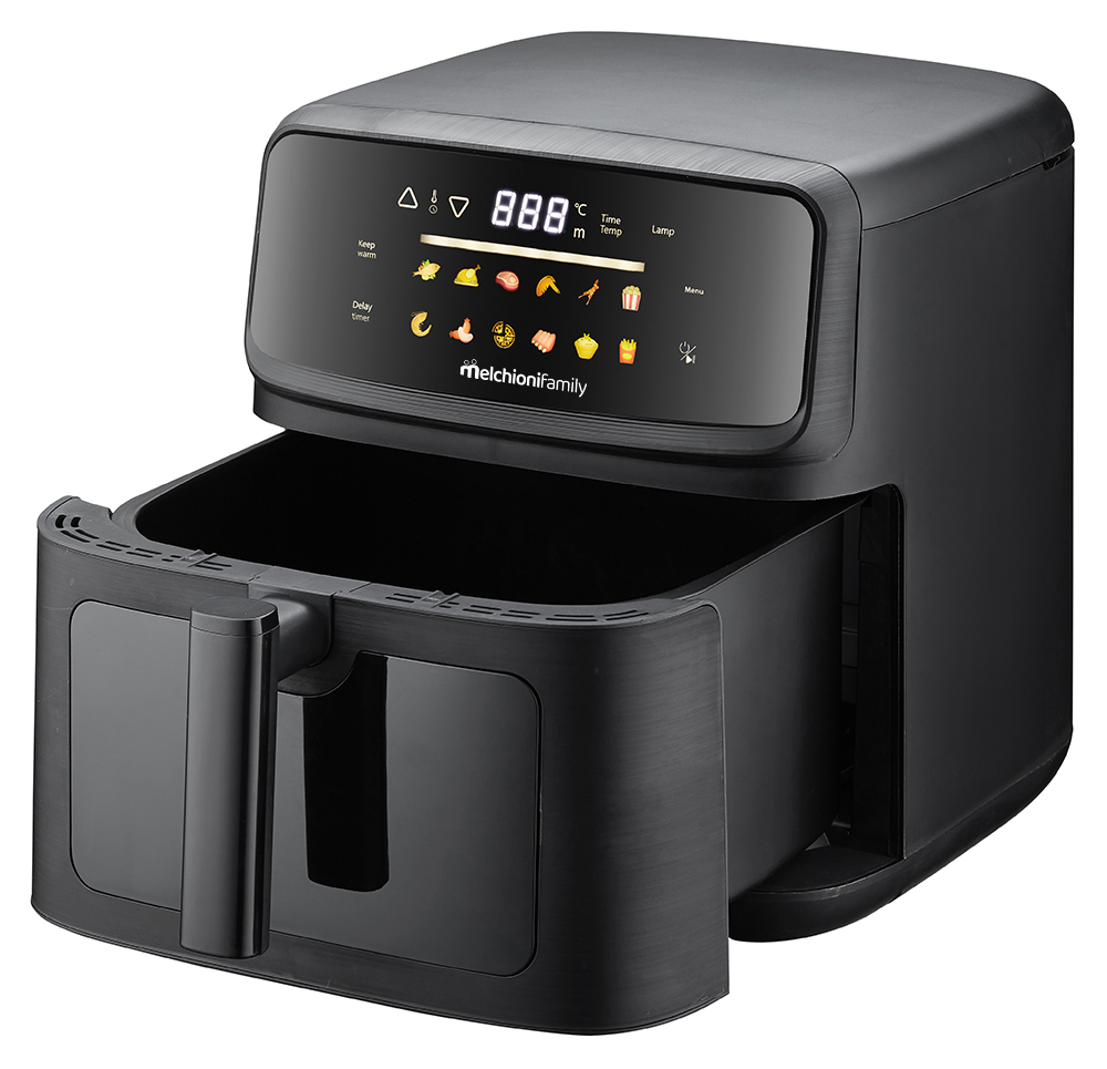 Friggitrice ad aria MARTINA 10L con doppia resistenza nera