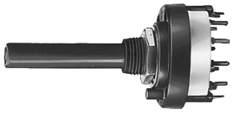 Commutatore rotativo 1via - 12posizioni 0,3a-125v per c.s. SR26P-1-1-12