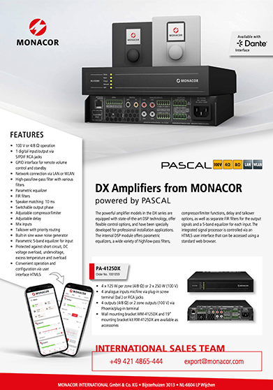 MO Flyer DX Amplifiers powered by PASCAL