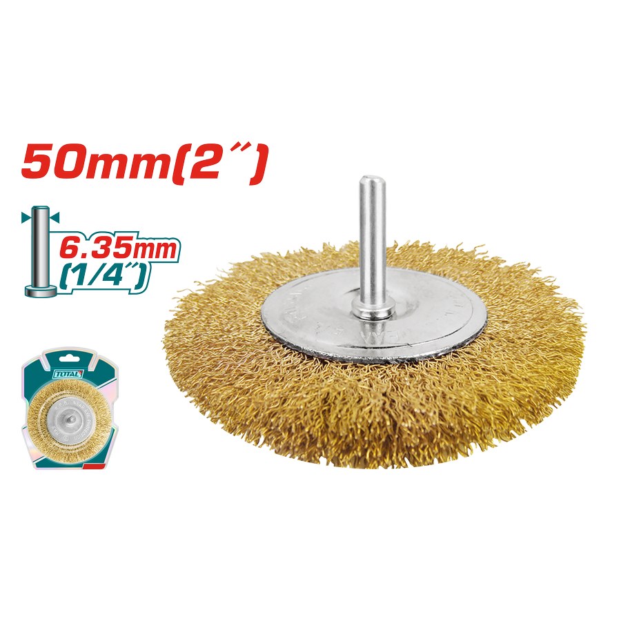 50mm Brass Disc Brush with 1/4" Attachment TAC34021