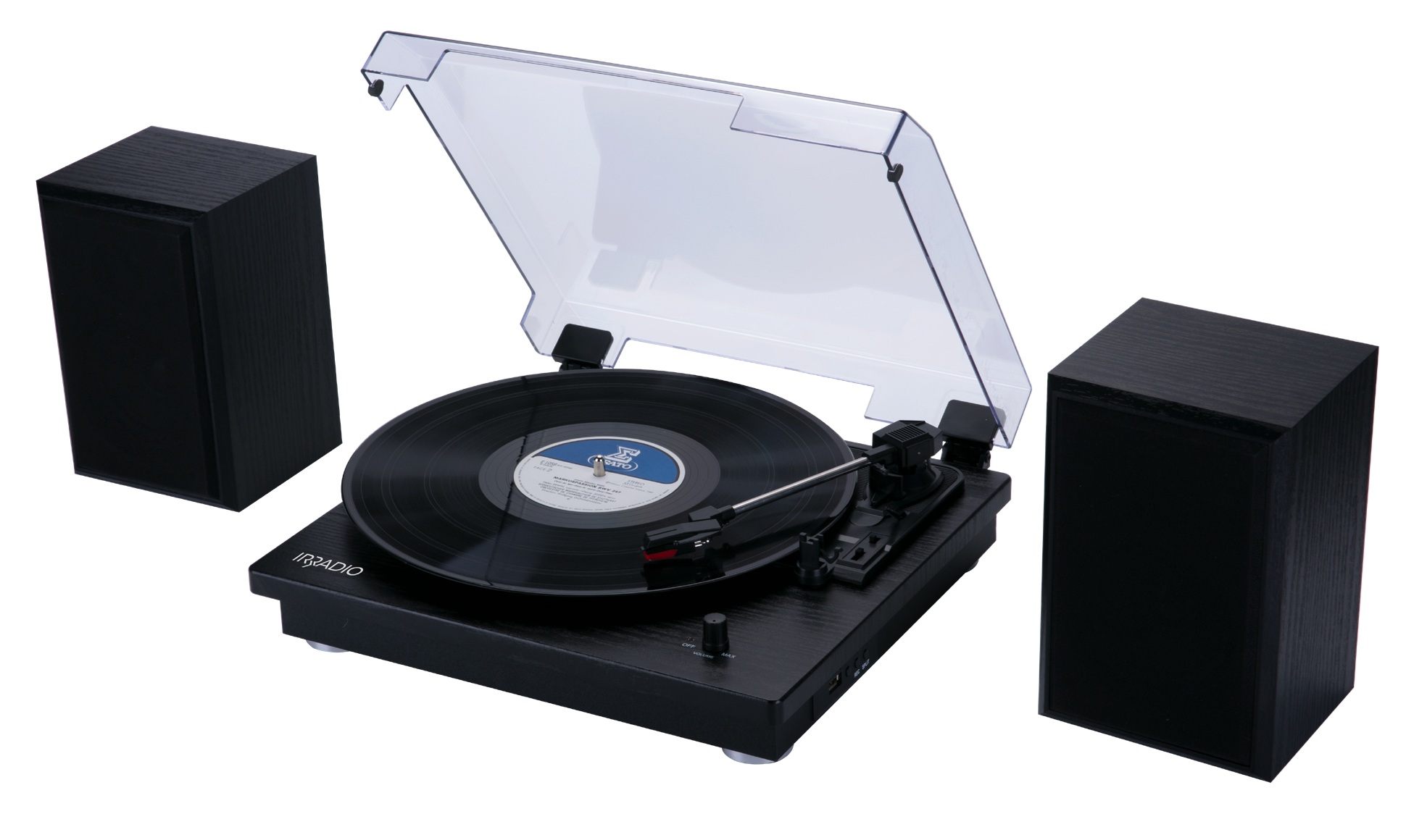IR-VinylPower turntable with external speakers