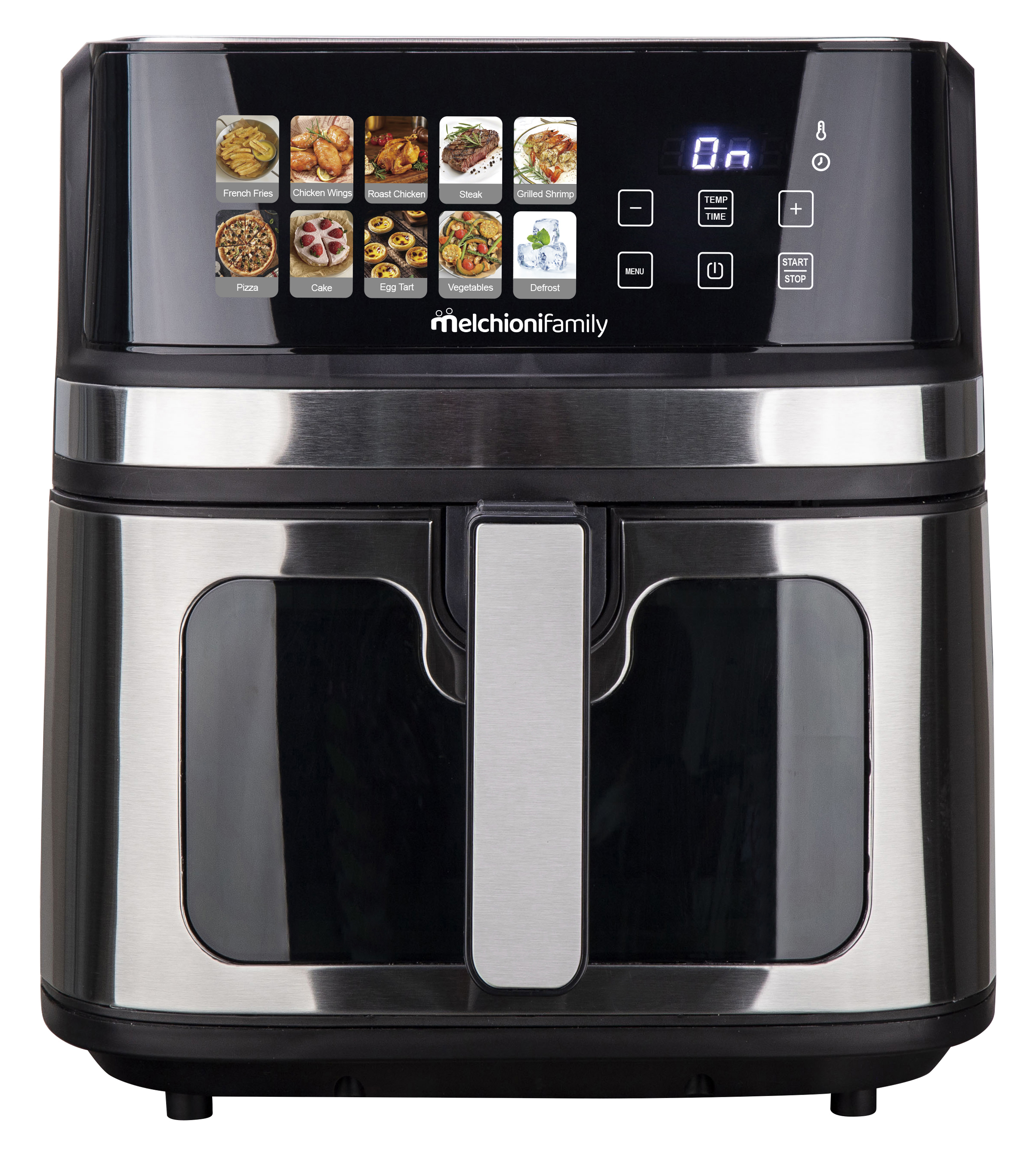 Friggitrice ad aria GAIA PLUS 8L con doppia resistenza nera