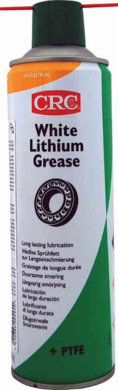 White Lithium Grease E PTFE In Aerosol 500mL C1304 CRC