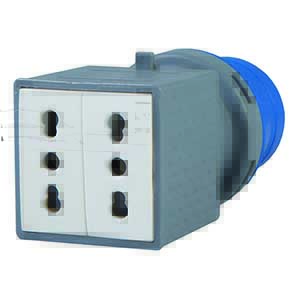 Adattatore Da Spina A 2Prese 10/16A Bipasso 2P+Terra 16A 230V AD/VB770-C