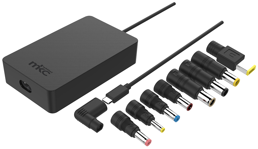 Alimentatore TA09C4 universale per notebook, 90W 12V-20V con USB n. 8 plug e USB-C