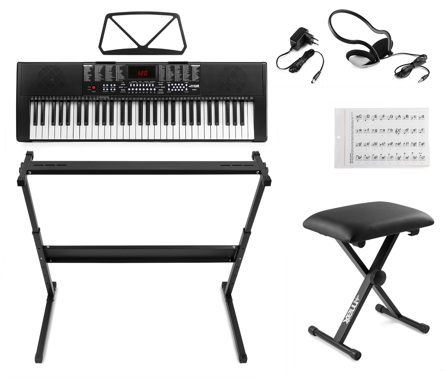 Premium Kit: Set Tastiera elettronica con 61 tasti Mod. KB4 KIT