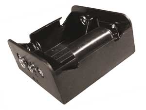 Battery holder 2 Half Torch Ø 25X50 Button PIL/78-I