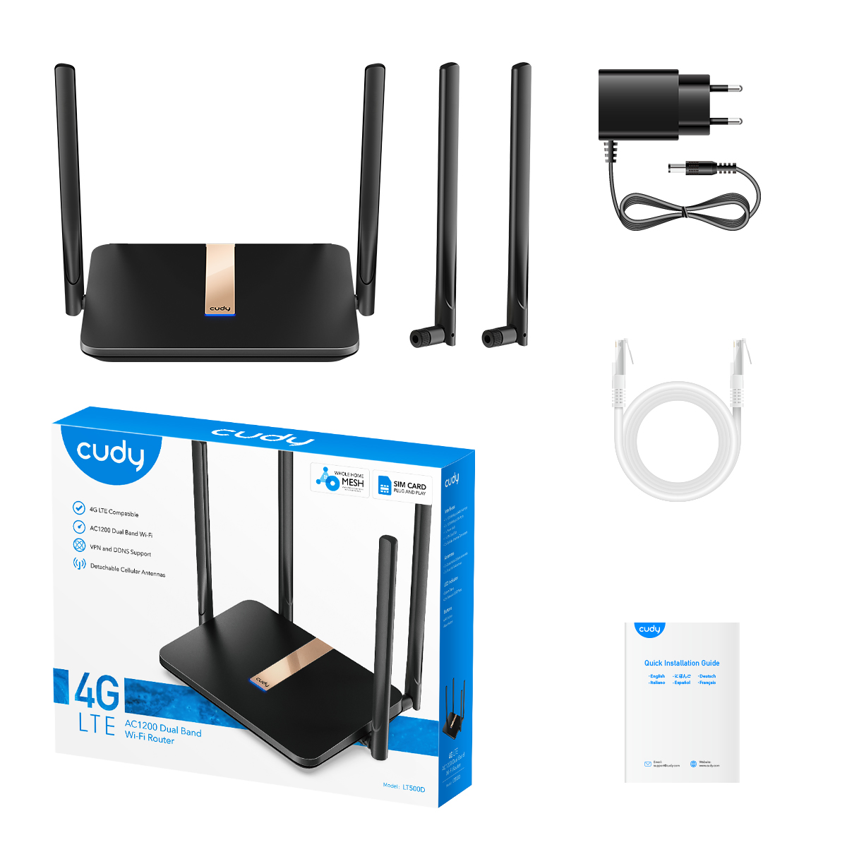LT500D - AC1200 Wi-Fi Mesh 4G LTE  Cat4 Router