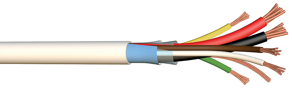 MK-205.422.CCA Alarm cable with CCA conductors, 2 x 0.5 + 4 x 0.22