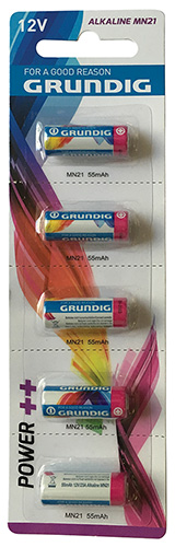 GRUNDIG MN21-A23 batteria alcalina da 12V in confezione da 5 pile