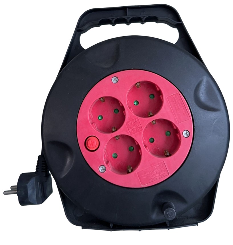 Avvolgicavo tipo tedesco lunghezza 5 metri con 4 posizioni tipo F schuko