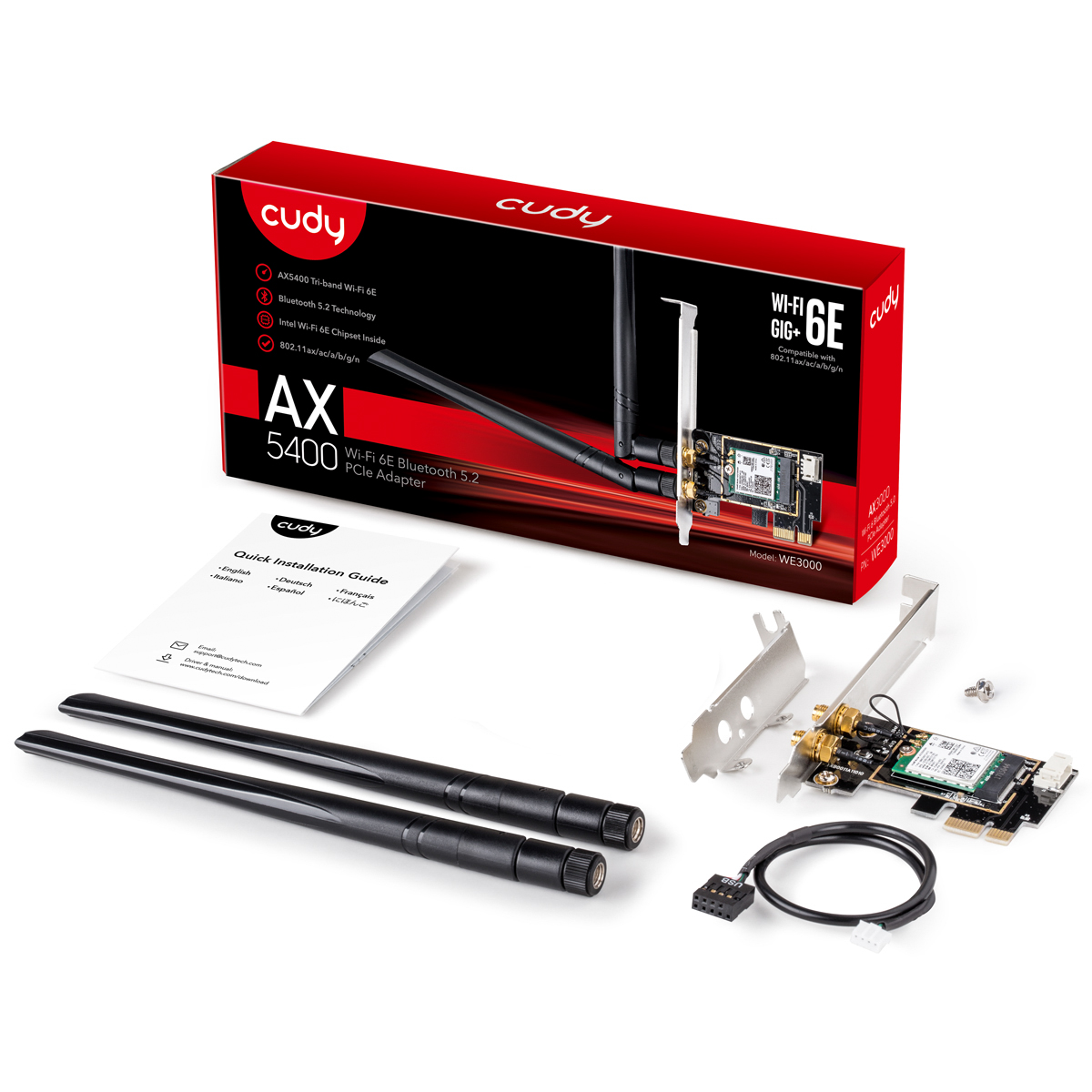 WE3000 - AX3000 Wi-Fi 6 PCI Express Adapter