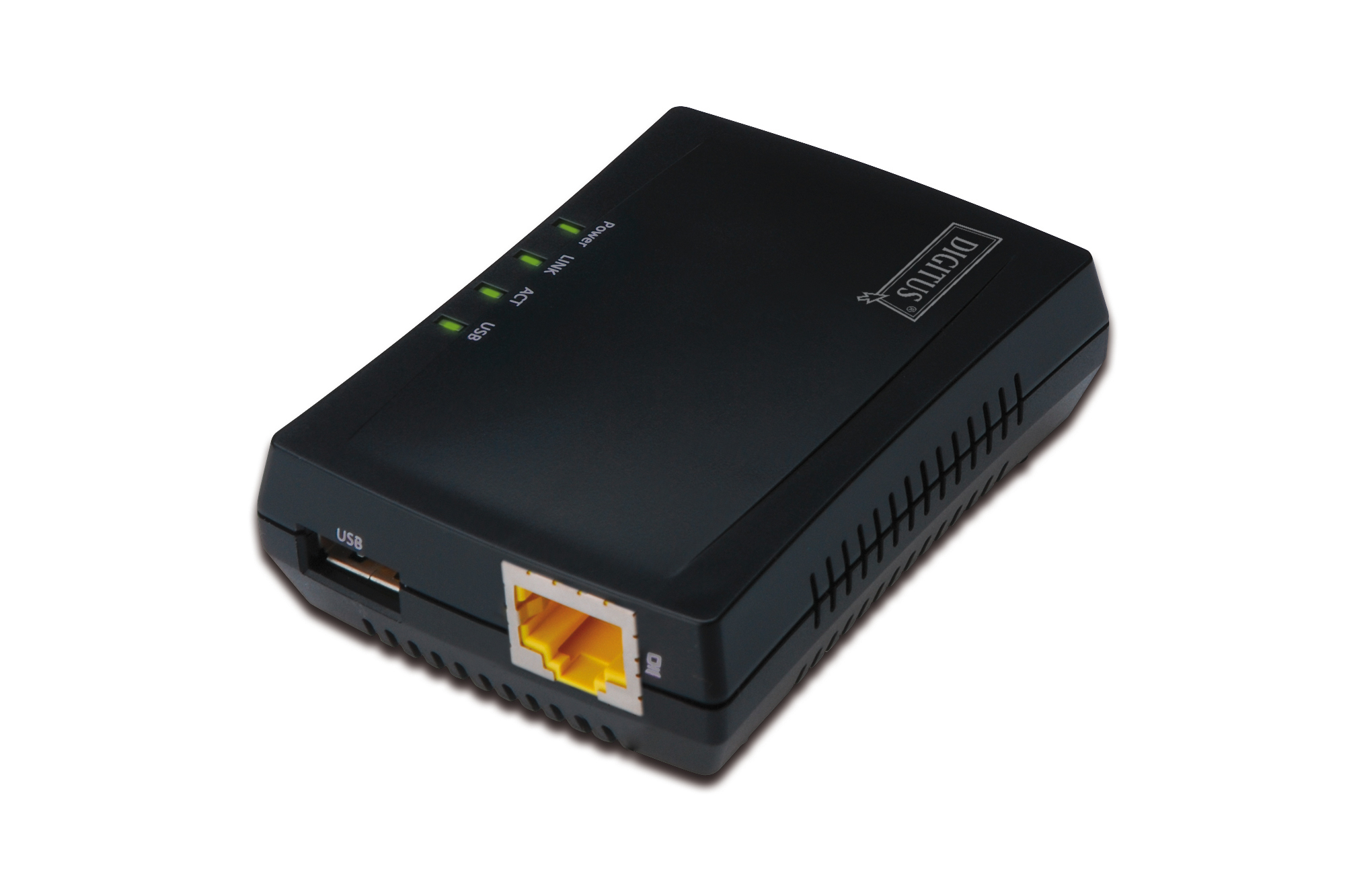 Digitus DN-13020 Multifunction USB Network Server, 1-port Network USB Hub, NAS, Print Server, USB 2.0, RJ45