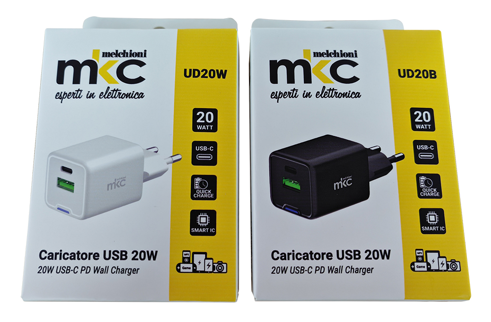 20W USB GAN Charger PD 1 USB-C + 1 USB-A White