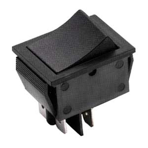 Bipolar Rocker Switch, N-Position On-On Button, Black DE/2288H-C