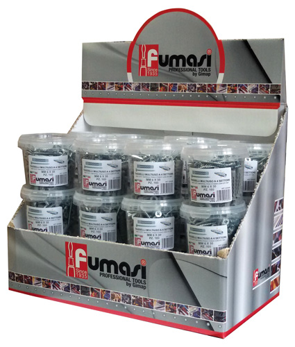FUMASI 492515097 Exhibitor 24 jars dowels 6mm with screws