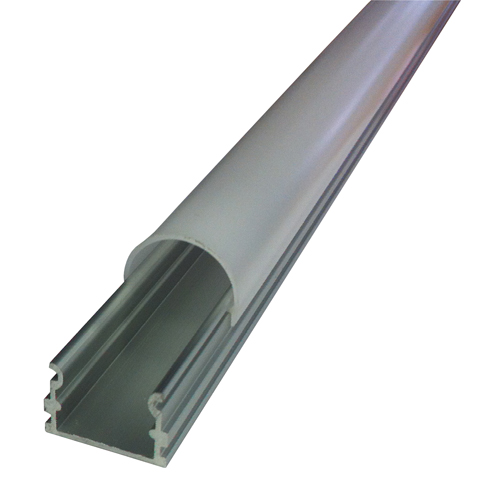 Profilo alluminio per stripled da 15mm copertura chiara piana 2mt. LR39 COVER MKC Light