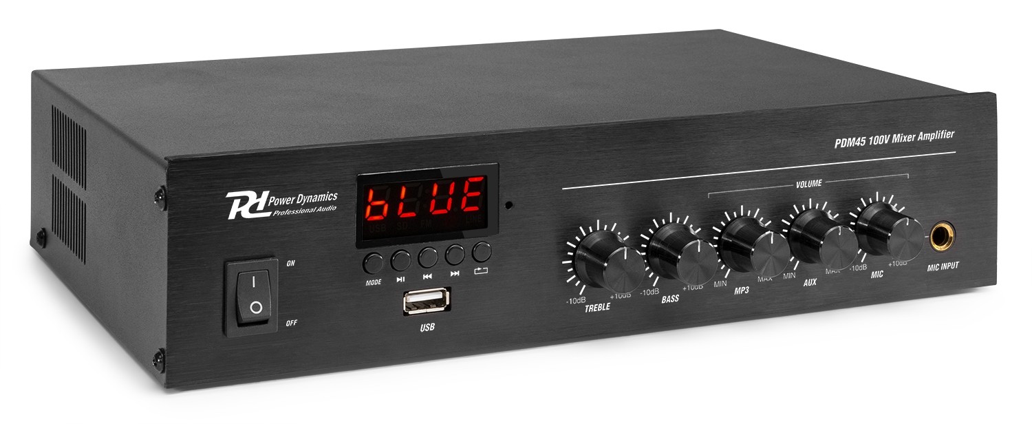 Amplificatore 45W 100V/4-16Ω con Bluetooth e USB PDM4