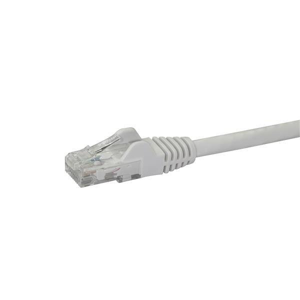 Startech.com N6PATC2MWH 2m CAT6 Ethernet Cable - White CAT 6 Gigabit Ethernet Wire -650MHz 100W PoE RJ45 UTP Network/Patch Cord Snagless w/Strain Relief Fluke Tested/Wiring is UL Certified/TIA (N6PATC2MWH)