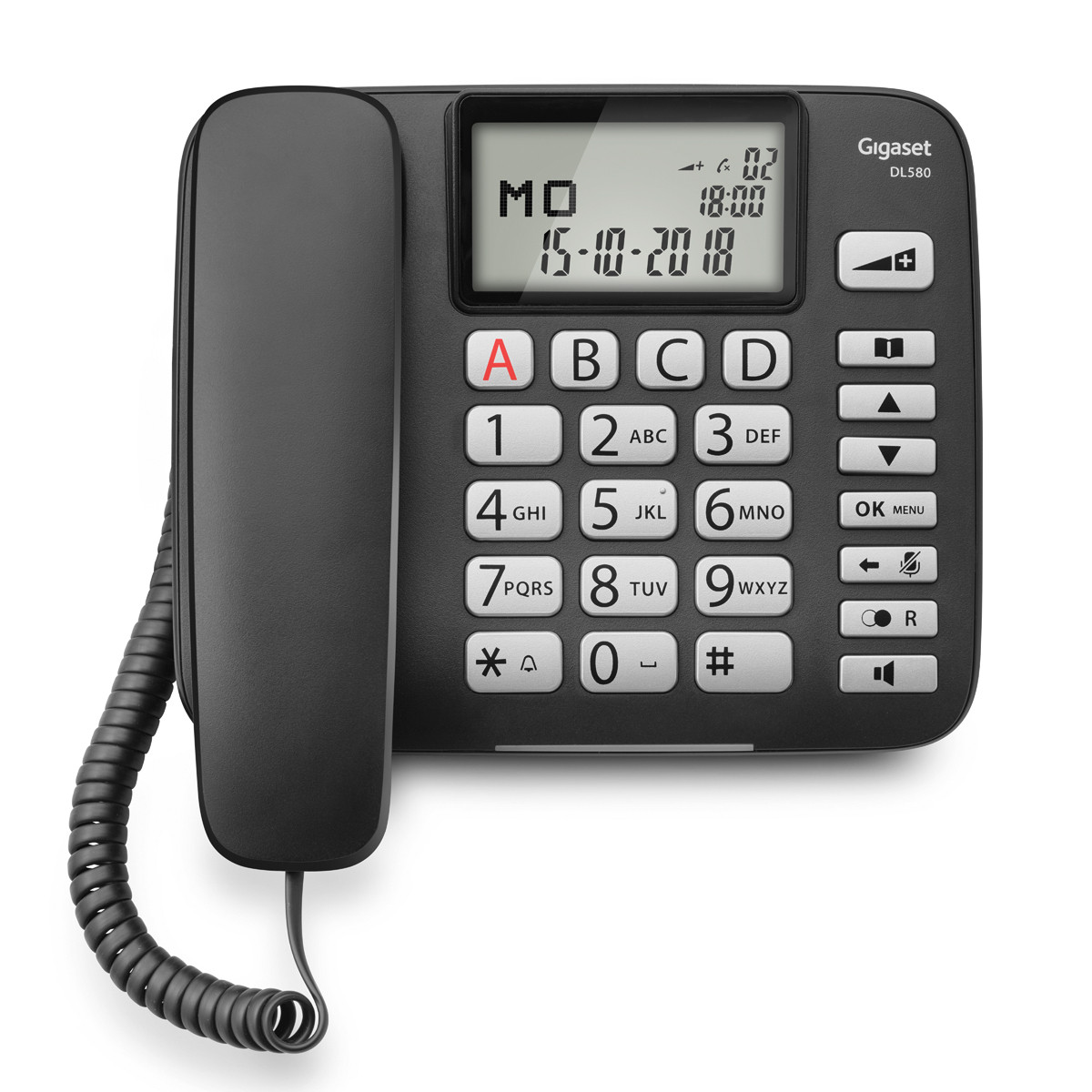 Telefono a filo da tavolo Gigaset DL580 nero