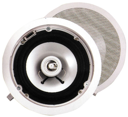MKC 550719040 Speakers ( pair ) round, for false ceiling  25W White 8ohm w/transformer 100V.