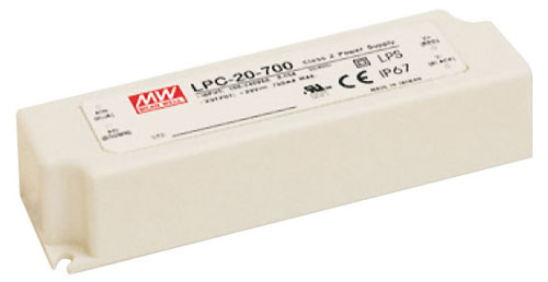 Alimentatore 3-48vdc 16,8w mean well LPC-20-350 + ETICH