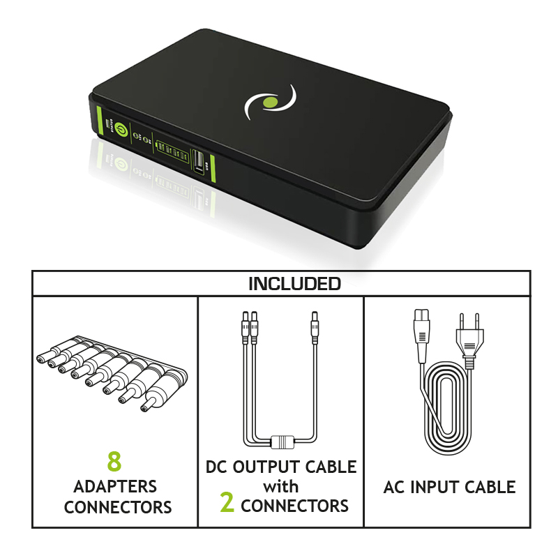 UPS ERA PLUS DC 9VDC/12VDC - POE 15VDC/24VDC - USB 5VDC TOGETHER ON