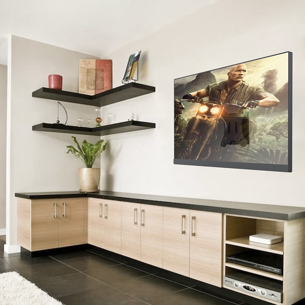 Supporto TV 10''-27'' a muro fisso nero, Mod. STV-IR-1027-FIX