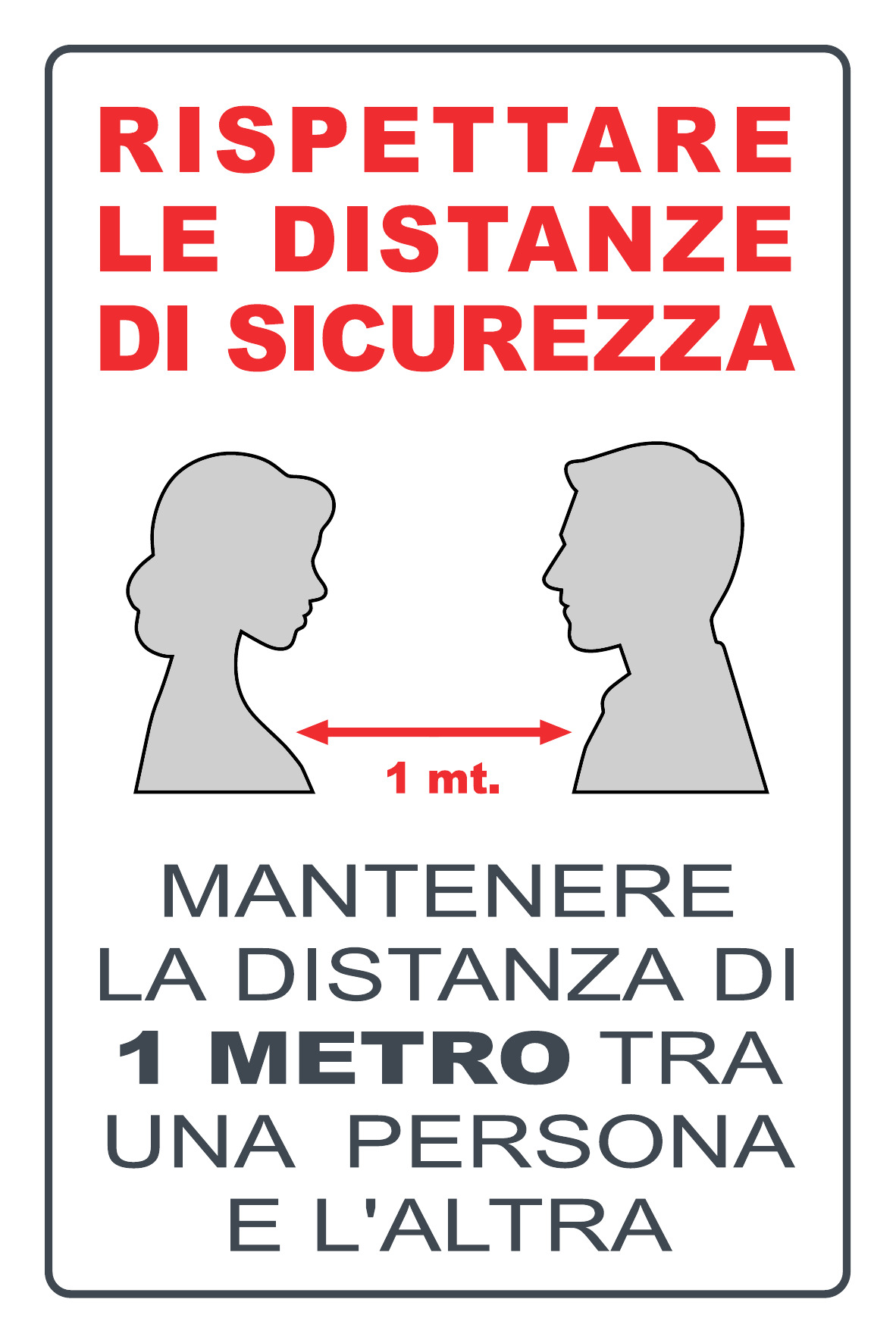 Alu Sign Respect Safety Distance 200x300