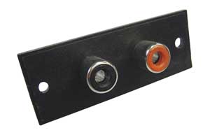 2-Pole RCA/2-C Panel-Mount Coaxial Socket