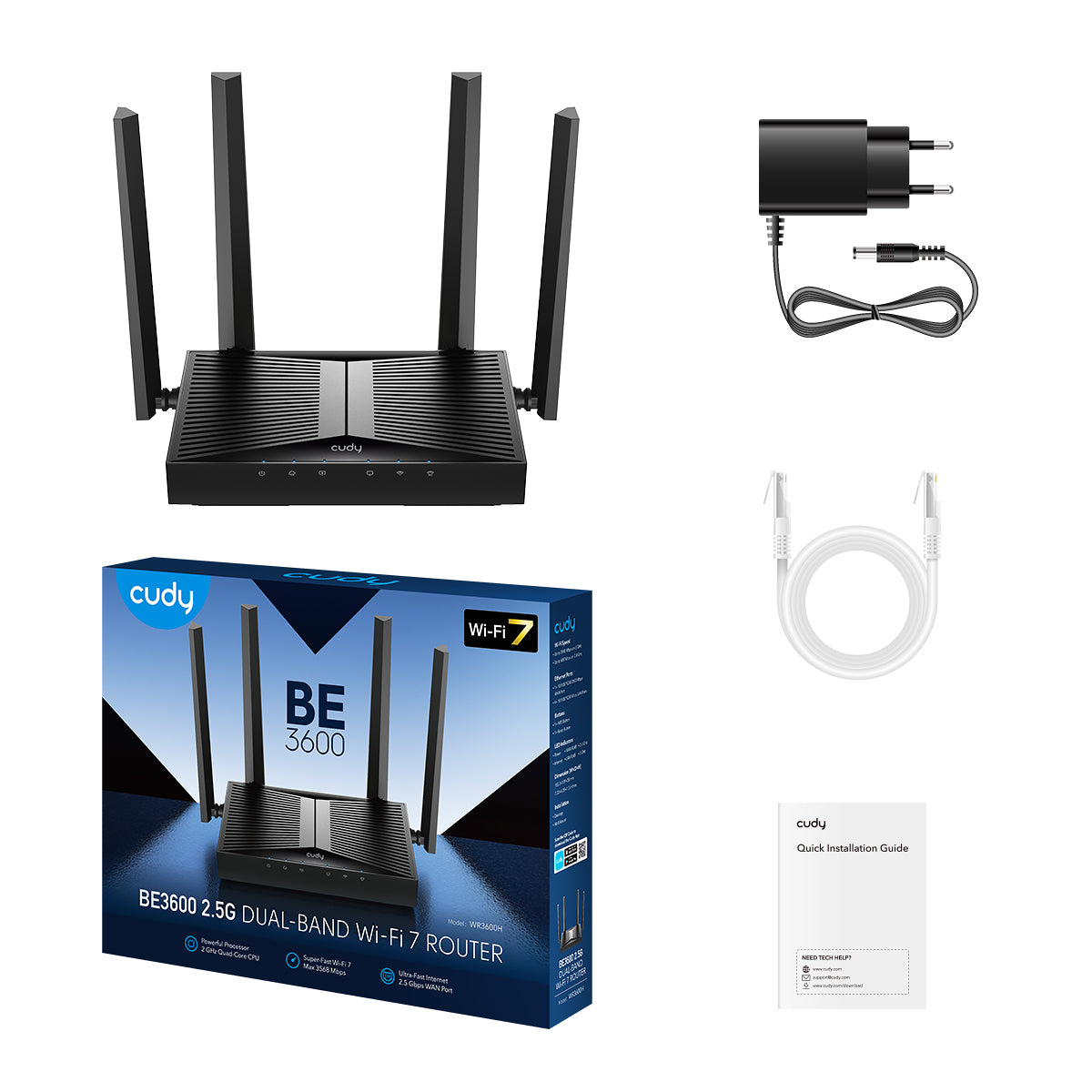 WR3600H - BE3600 2.5G Wi-Fi 7 Mesh Router