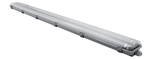 Empty waterproof ceiling light 2x60 cm, ABS+PC