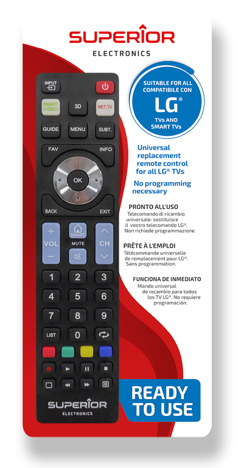 Telecomando dedicato modello, per tv e smart tv lg SUP043