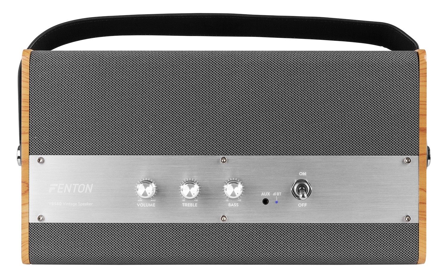 Diffusore Bluetooth da 40W stile Vintage in legno chiaro, woofer da 8”, Mod. VBS80