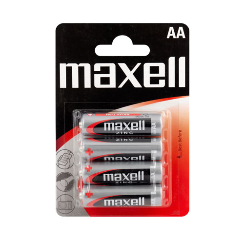 Batteria AA zinco carbone MAXELL 4pc. Blister R6