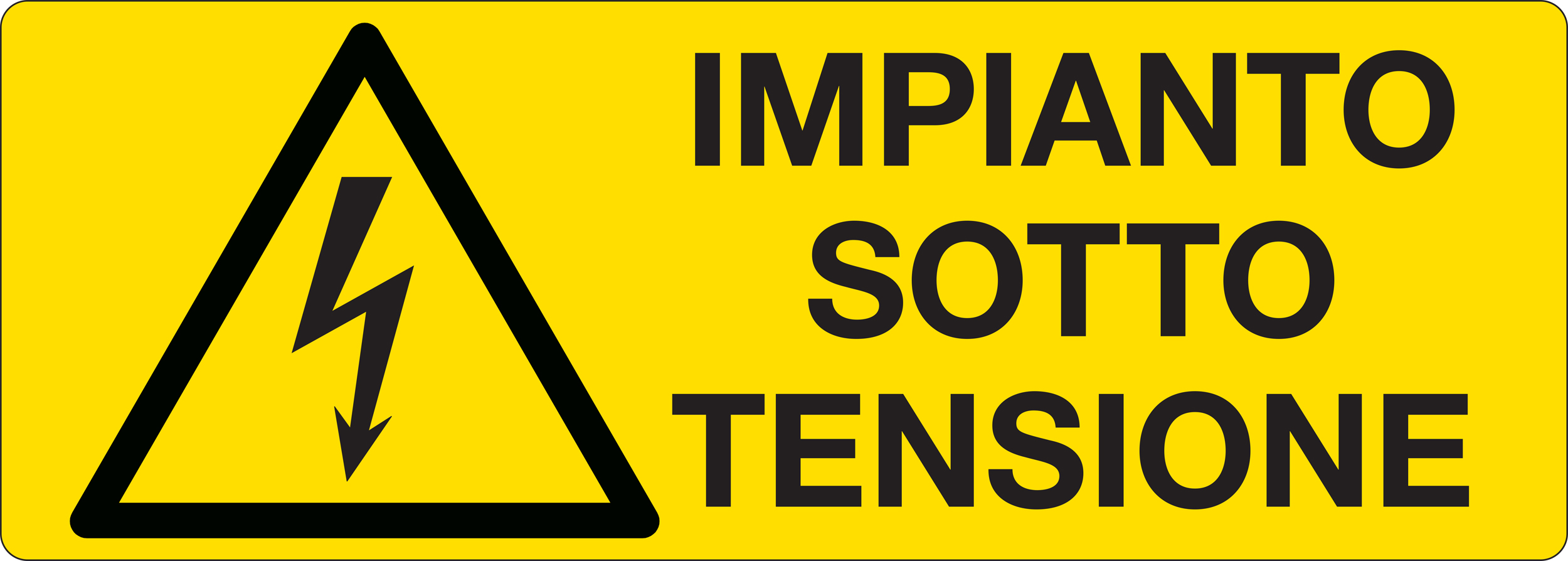 Cartelli Segnalatori E1729K Pericolo impianto sotto tensione