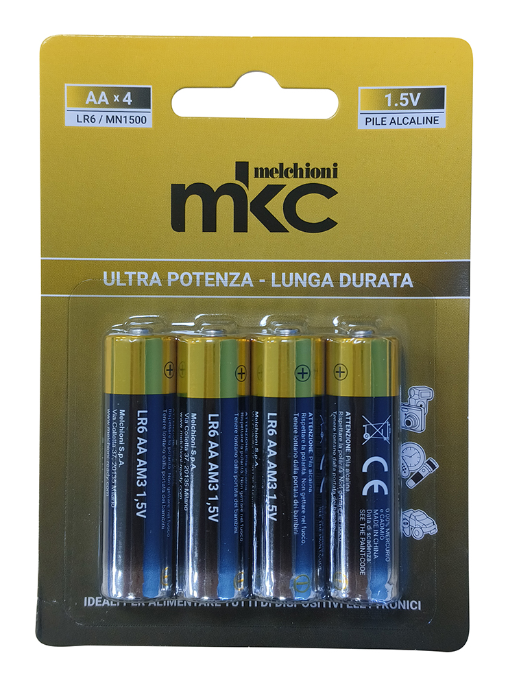 BATTERIA R06 AA ALCALINA MKC BLISTER 4PZ