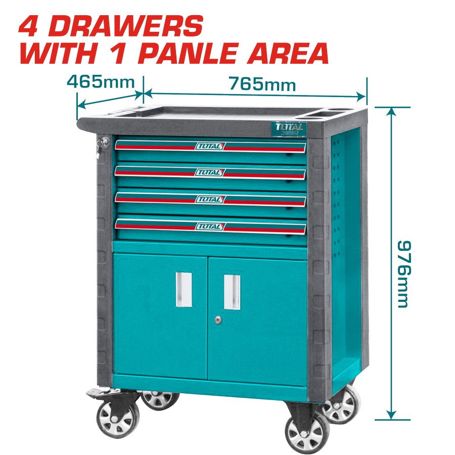 Carrello Porta Attrezzi - 4 Cassetti THRC01041
