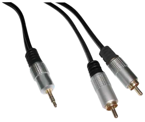 MKC 149000255 Cable mini jack 3.5 / 2rca gold s/s 1,5mt. n pb