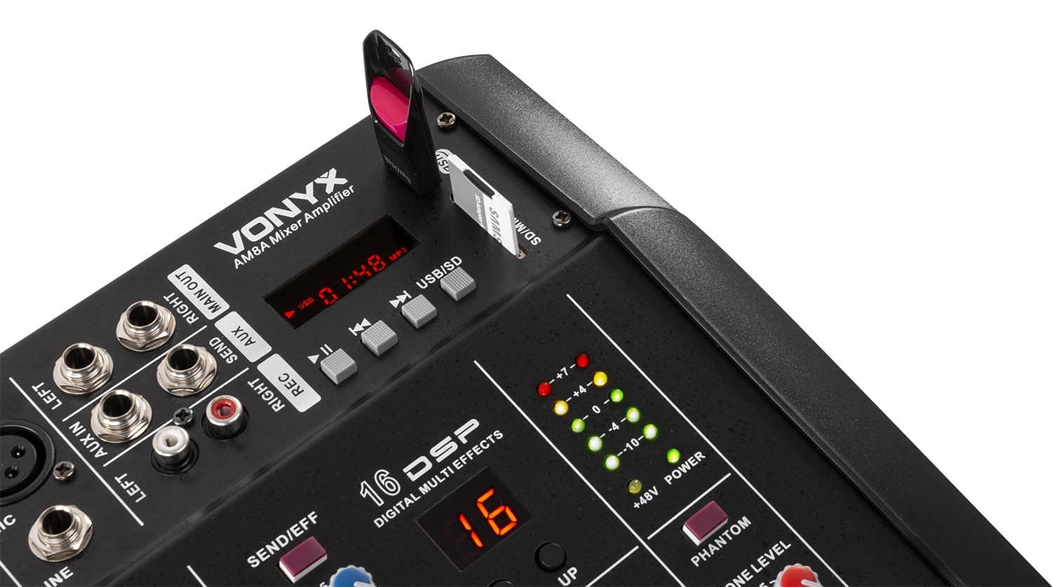 Mixer audio per DJ a 4 canali con ingresso USB montabile a rack 19 CDM8 Mixer audio per DJ a 4 canali con ingresso USB montabile a rack 19 CDM8
