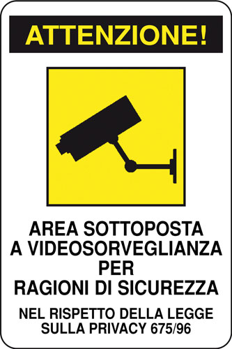 495121028 Cartel area under surveillance 200x300mm
