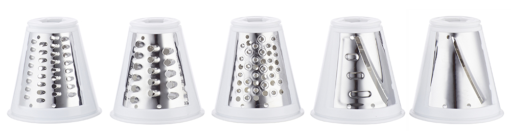 Grattugia elettrica TAZ con 5 lame intercambiabili