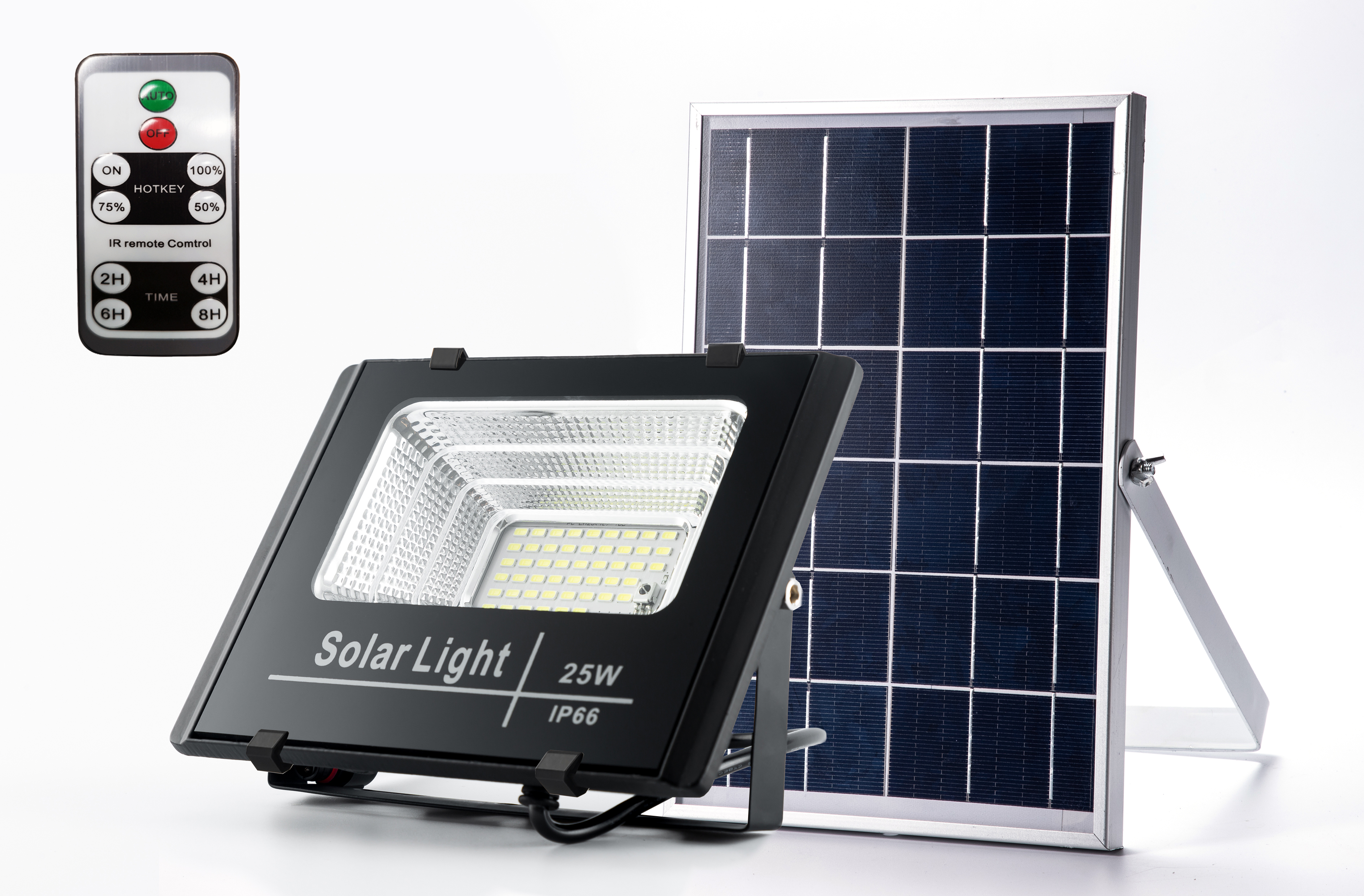 Faro solare MKC ENERGY25 25W con kit pannello solare 6W