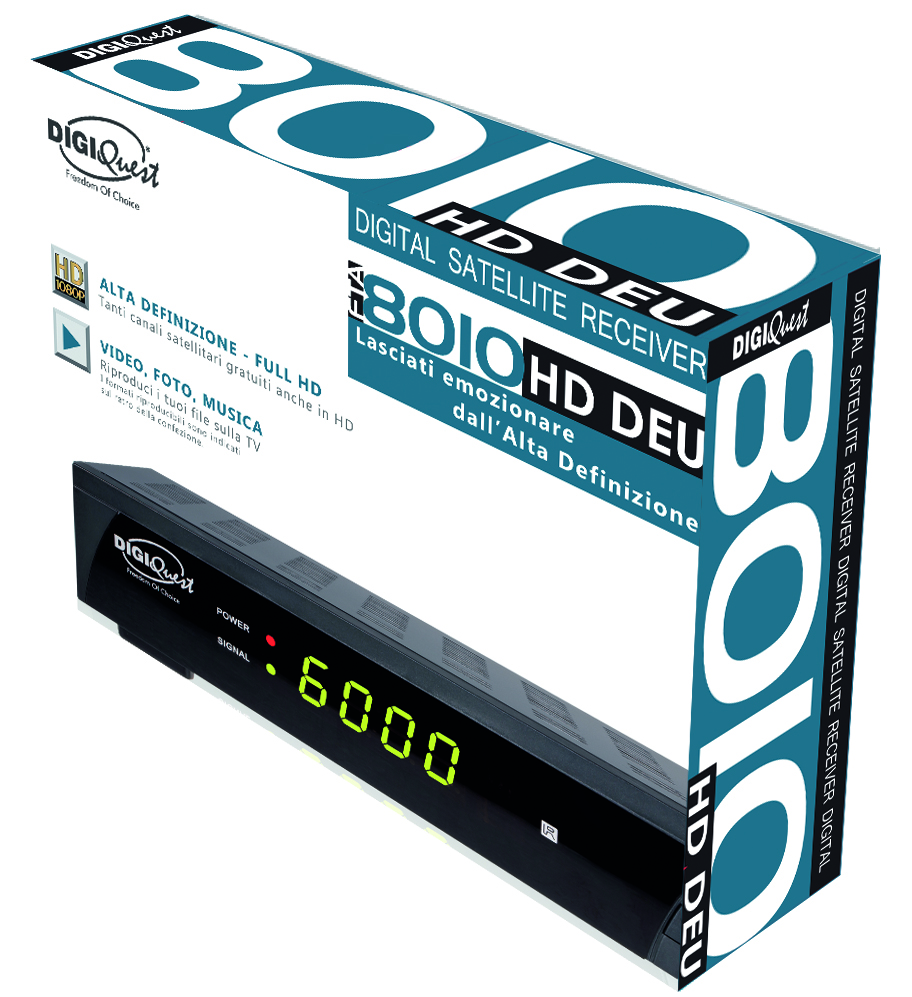Decoder digitale satellitare free to air hd 12v 8010HD