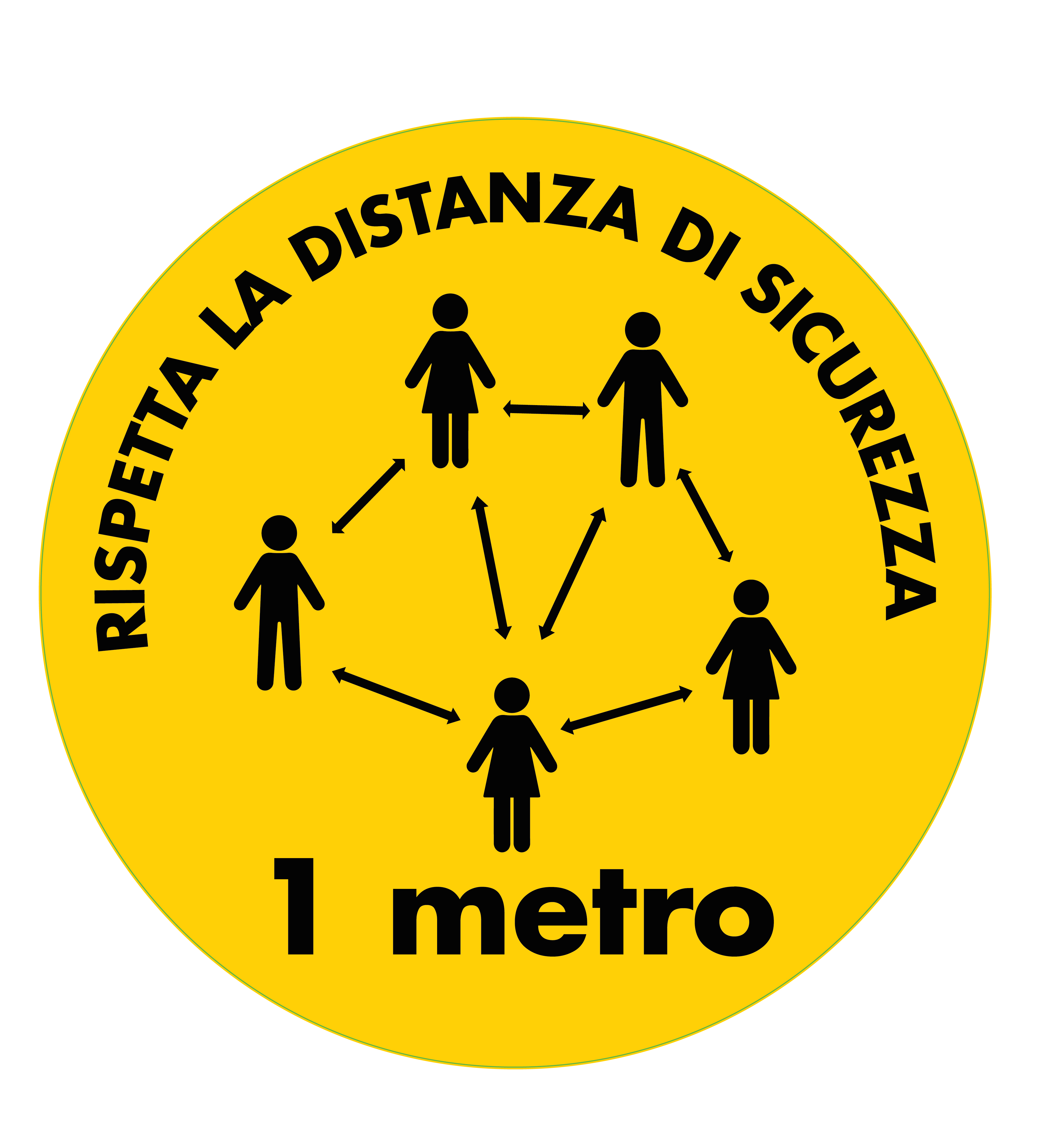 300mm Window Sticker Respect the Safety Distance