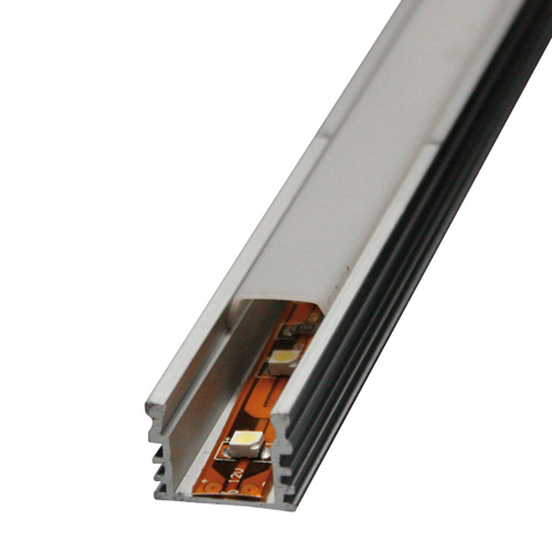 Profilo alluminio per stripled da 10mm copertura chiara piana 2mt. MKC 499047122