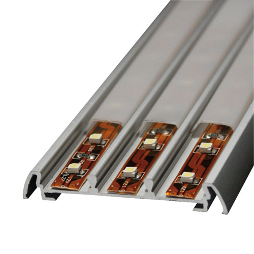 Profilo alluminio per stripled da 12mm copertura opale piana 2mt. LR46- COVER MKC Light