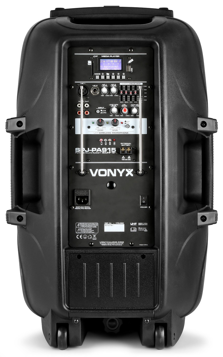 Sistema portatile 700W, 2 radiomicrofoni UHF mod.  SPJ-PA915