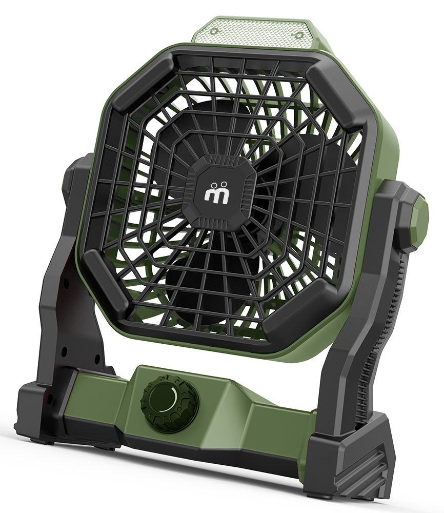 Rechargeable camping fan MF 0612VL with LED light Ø 12 cm,